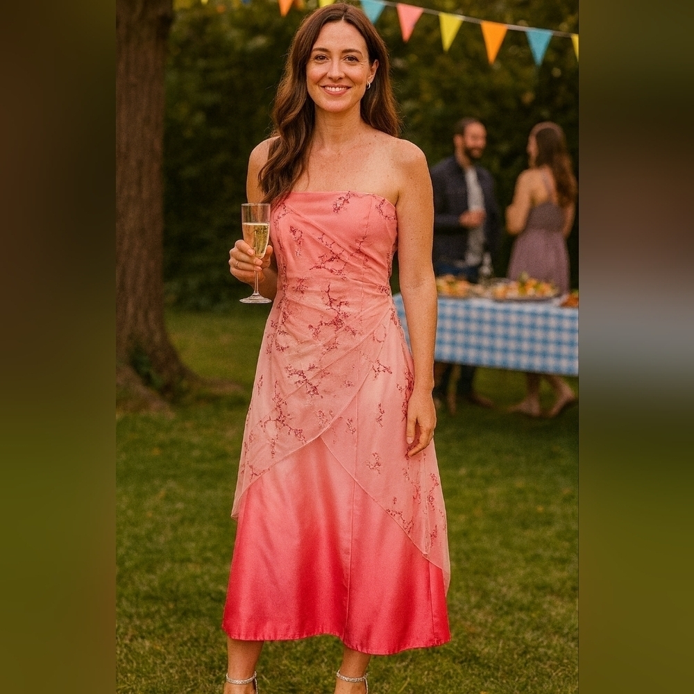 Jump Women's Pink Strapless Maxi Dress